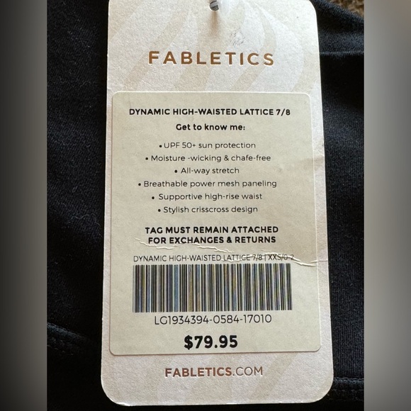 Fabletics Dynamic High-waisted Lattice Leggings 7/8 - Picture 5 of 7